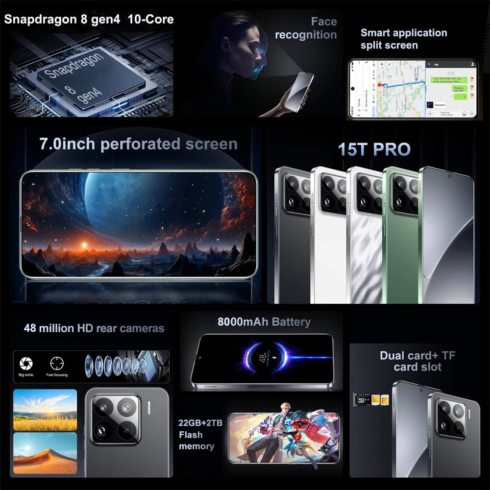 Hot 15T Pro Tablet 16GB+1TB 10000mAh 10.1 inch Android 15 Tablets PC Global Version 5G WIFI Dual SIM Tab