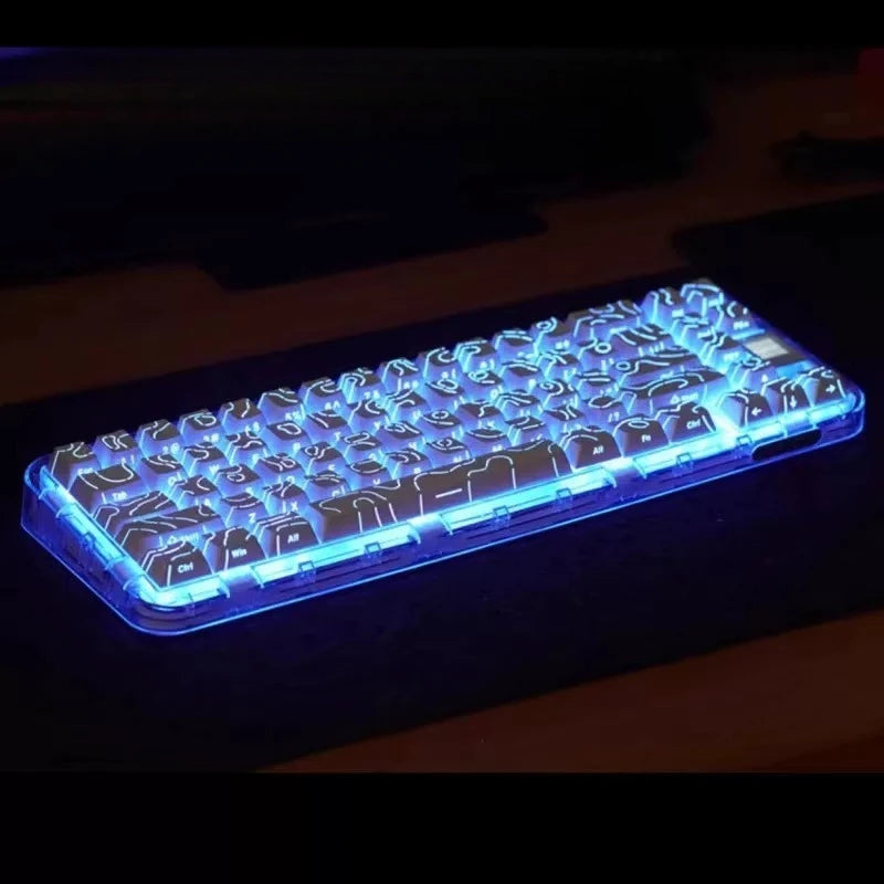 Contour 4.0 Side Engraved Keycap PBT Translucent 97 Key Gaming Mechanical Keyboard Key Cap White For Magnetic Switch F75 GMK87