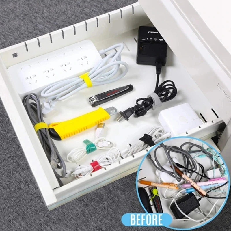 100PCS Cable Organizer Cable Management Cable Winder Tape Protector for Wire Ties Phone Accessories Organizador Cables