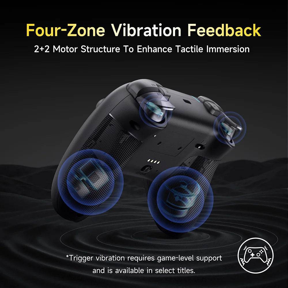 EasySMX X05Pro Charging Dock Controller for PC/Switch/Phone, Silent Button, 1000mAh Battery, Hall Joystick, RGB, Ergonomic Grip