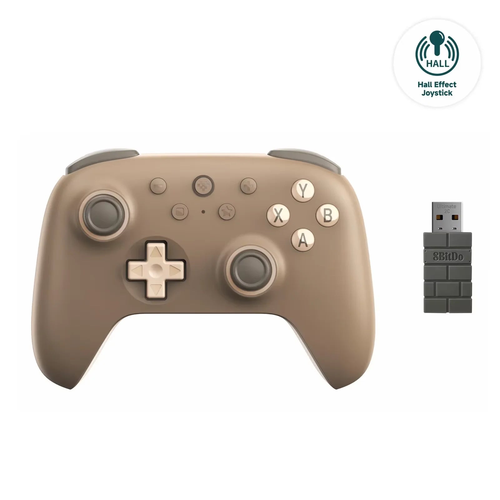 8BitDo New Ultimate 2C Wireless 2.4G Gaming Controller with Hall Effect Joystick for PC Steam Deck Raspberry Pi Android