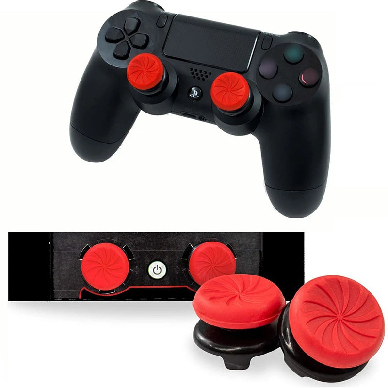 2 Pcs/Set Video Games Silicone Controller Thumb Grip For PS4 PS5 Joystick Booster Cap Game Controller Extenders Caps Accessories