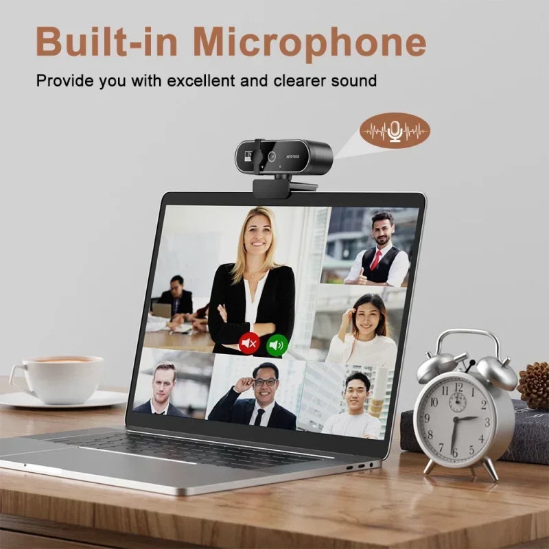 4K HD Webcam Video Camera 2K Autofocus Streaming Web Cam With Microphone Full HD 1080P Webcams for PC/Computer/Laptop