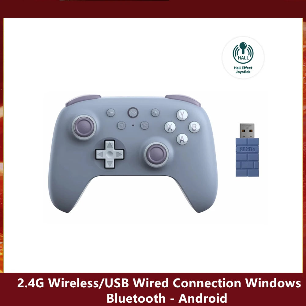 8BitDo New Ultimate 2C Wireless 2.4G Gaming Controller with Hall Effect Joystick for PC Steam Deck Raspberry Pi Android
