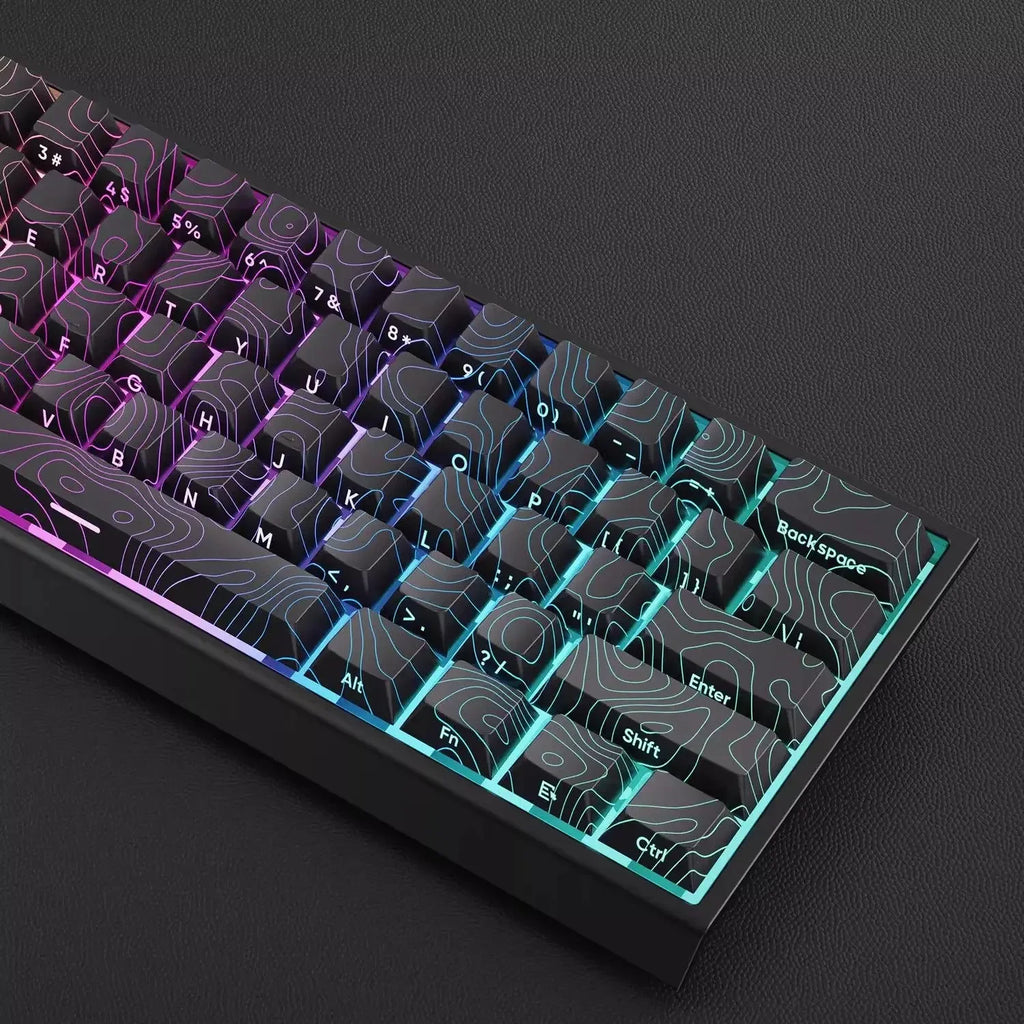 Contour 4.0 Side Engraved Keycap PBT Translucent 97 Key Gaming Mechanical Keyboard Key Cap White For Magnetic Switch F75 GMK87