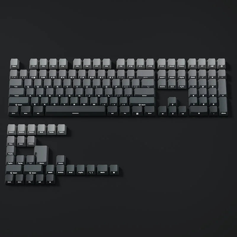 Gradient Keycaps Side Printed Shine Through PBT Double Shot OEM Profile for MX Switches Gaming Keyboard 130+Key Caps