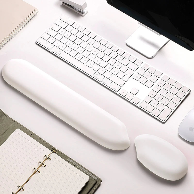 Ergonomics Silicone Wrist Protector Keyboard Hand Rest Soft Touch Office Men And Women Hand Pillow Rice Shaped Mouse Pad