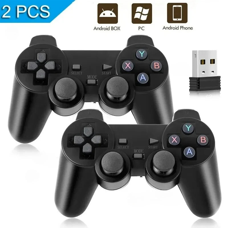 1PC/2PCS 2.4G USB Wireless Gamepad Joystick Controller for PC Android TV Box Phone Gaming