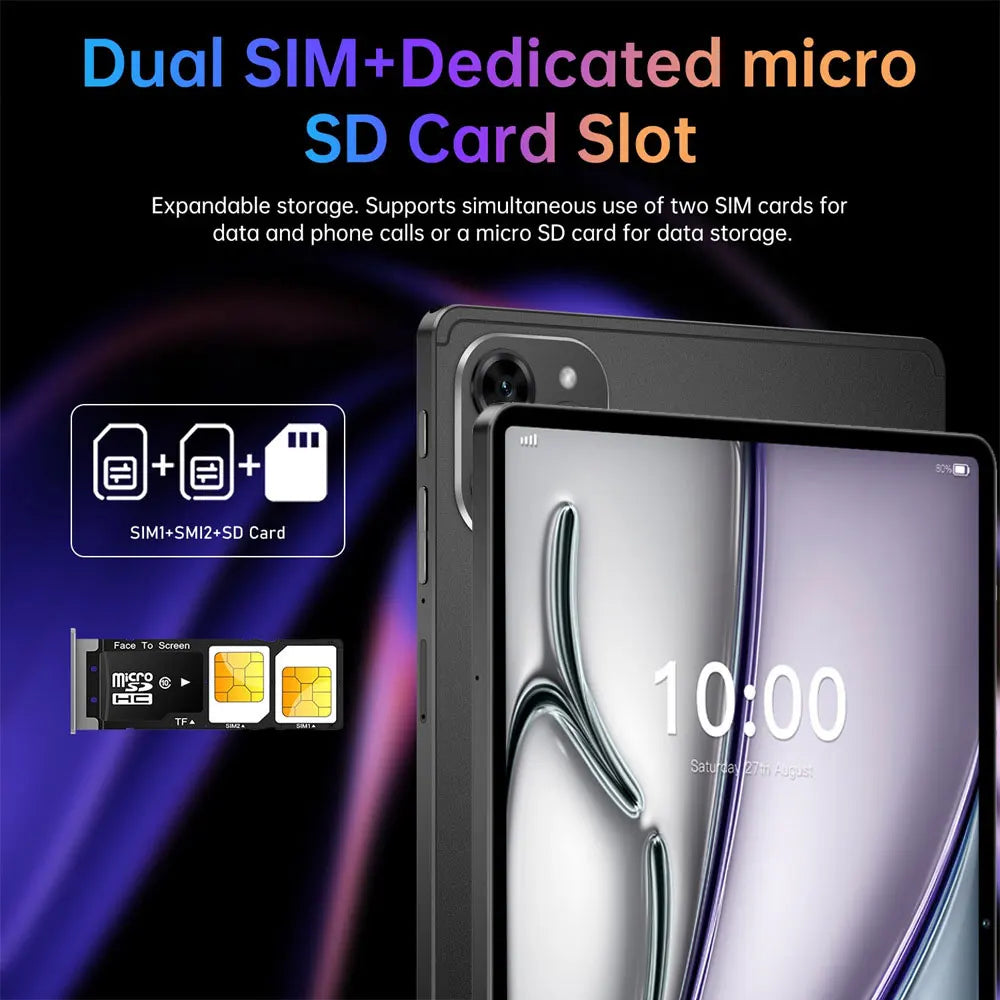 Hot 15T Pro Tablet 16GB+1TB 10000mAh 10.1 inch Android 15 Tablets PC Global Version 5G WIFI Dual SIM Tab