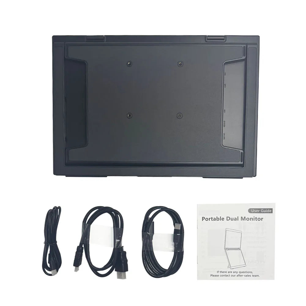 14'' Portable Monitors Dual Screen1920*1200 1.2K Triple Pc Display Laptop Screen Extender Folding Stacked Dual Monitors
