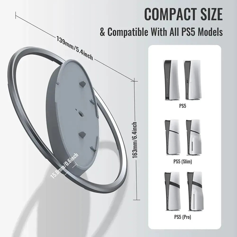 FOR PS5 Pro/Slim Full Range Of Zinc Alloy Game Console Stand Game Console Vertical Suction Non-slip Cooling Base Holder