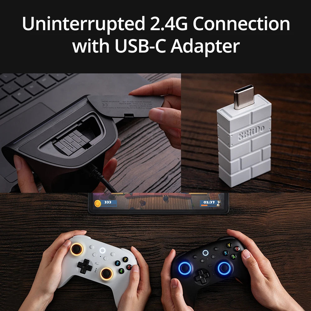 8BitDo Ultimate 2 Wireless Controller Gamepad With 8Speed Exclusive Technology TMR RGB Lighting Joysticks for PC Android