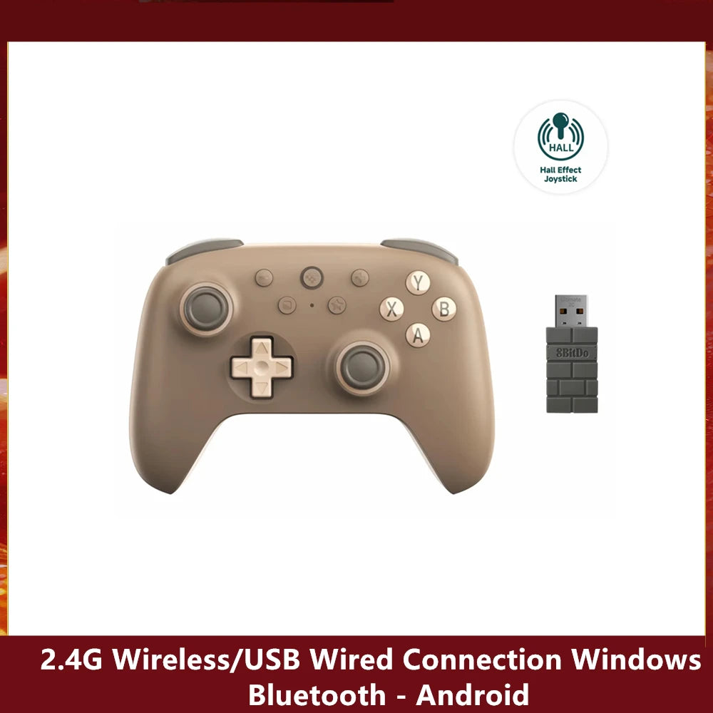8BitDo New Ultimate 2C Wireless 2.4G Gaming Controller with Hall Effect Joystick for PC Steam Deck Raspberry Pi Android