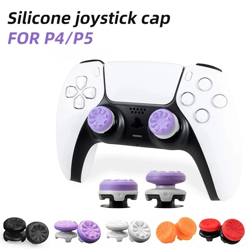 2 Pcs/Set Video Games Silicone Controller Thumb Grip For PS4 PS5 Joystick Booster Cap Game Controller Extenders Caps Accessories
