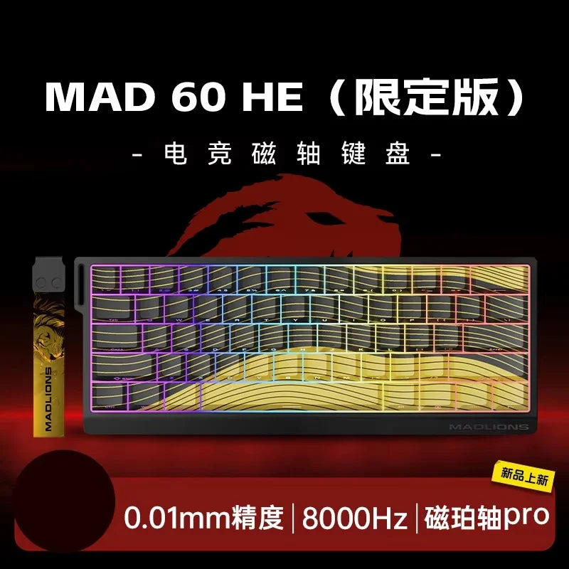 FGG Madcatz Mad60 Mad68 HE Mechanical Keyboard Magnetic Switch Wired Keyboard Rgb Rapid Trigger Madlions Mad60he Keyboard Custom