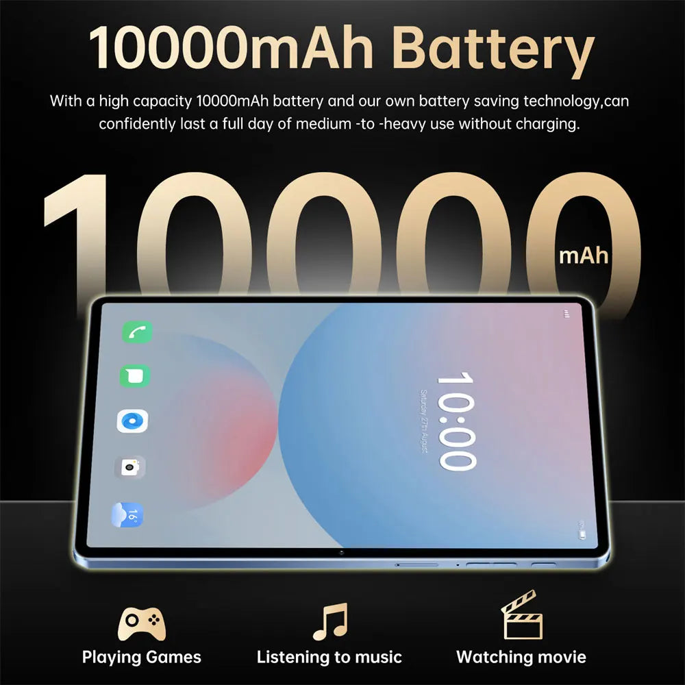 Hot 15T Pro Tablet 16GB+1TB 10000mAh 10.1 inch Android 15 Tablets PC Global Version 5G WIFI Dual SIM Tab