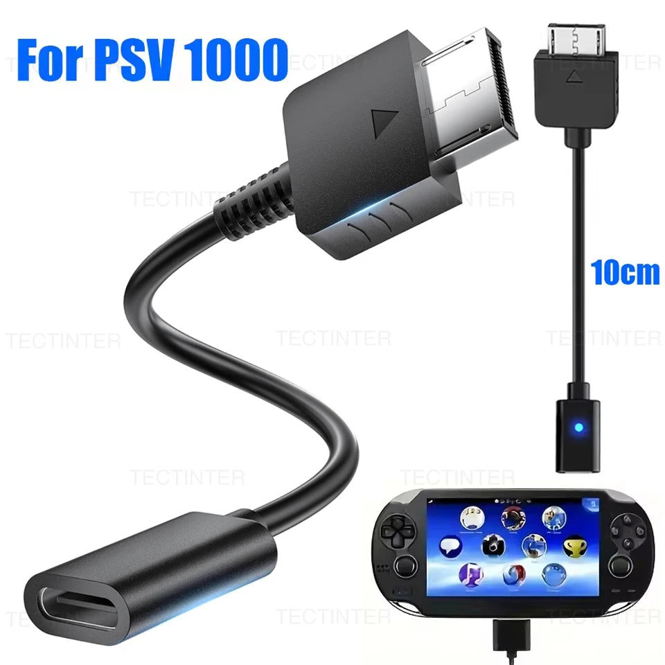 For PS Vita 1000 Console USB C Cable Charging Adapter Type C LED Power Convert Wire Cord for Playstation PSVita 1000 Accessories