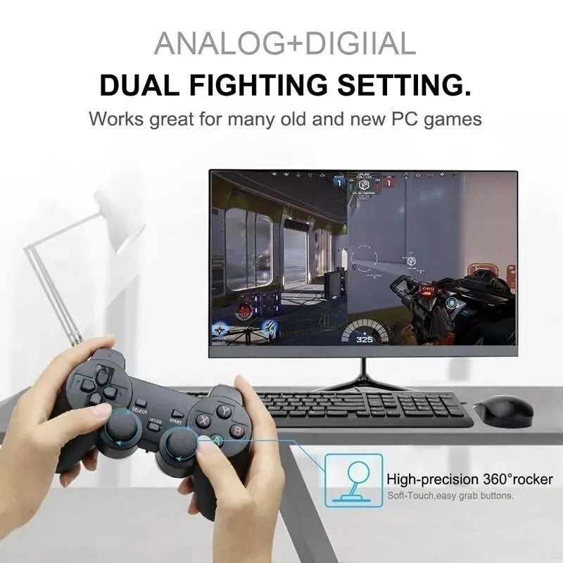 1PC/2PCS 2.4G USB Wireless Gamepad Joystick Controller for PC Android TV Box Phone Gaming