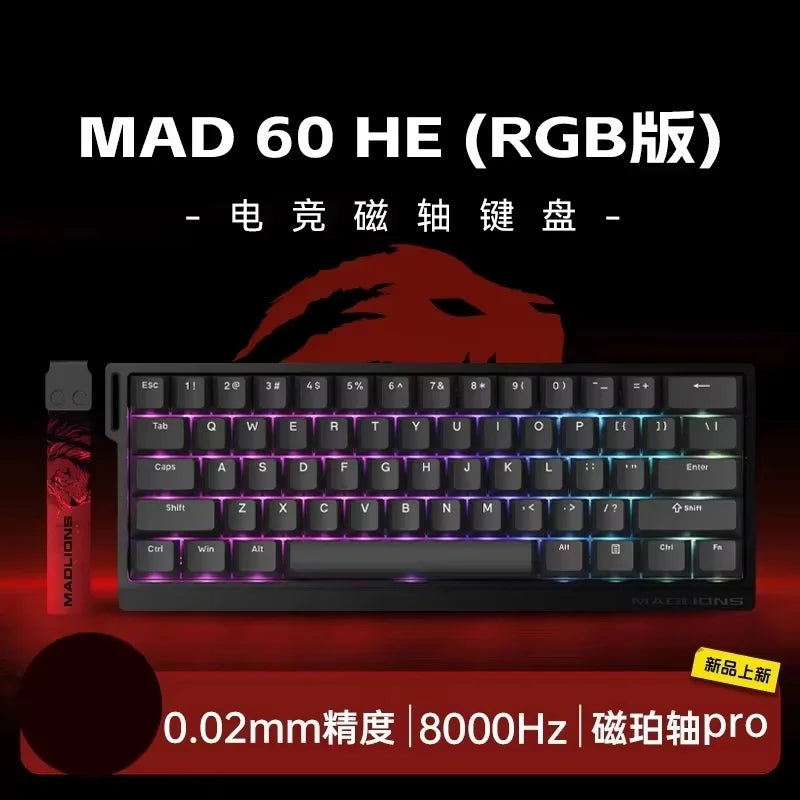 FGG Madcatz Mad60 Mad68 HE Mechanical Keyboard Magnetic Switch Wired Keyboard Rgb Rapid Trigger Madlions Mad60he Keyboard Custom