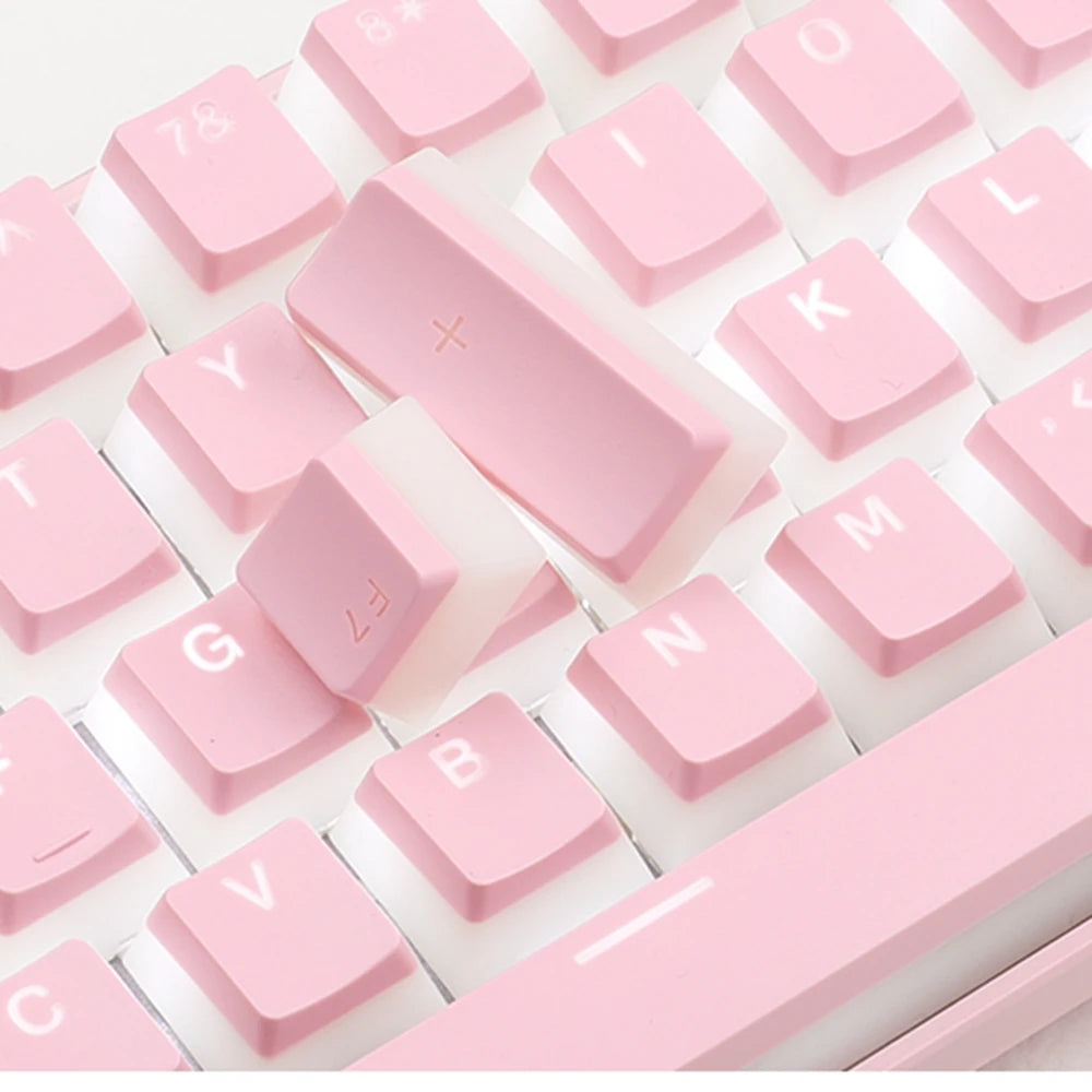 Cyrillic/Russian Pudding Keycaps Layout Keycap for Mechanical Keyboards Keycap Double Shot PBT Full 117 Keys Set Keycaps ISO Key