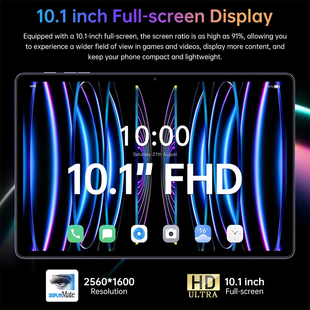 Hot 15T Pro Tablet 16GB+1TB 10000mAh 10.1 inch Android 15 Tablets PC Global Version 5G WIFI Dual SIM Tab