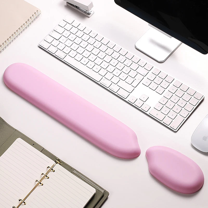 Ergonomics Silicone Wrist Protector Keyboard Hand Rest Soft Touch Office Men And Women Hand Pillow Rice Shaped Mouse Pad