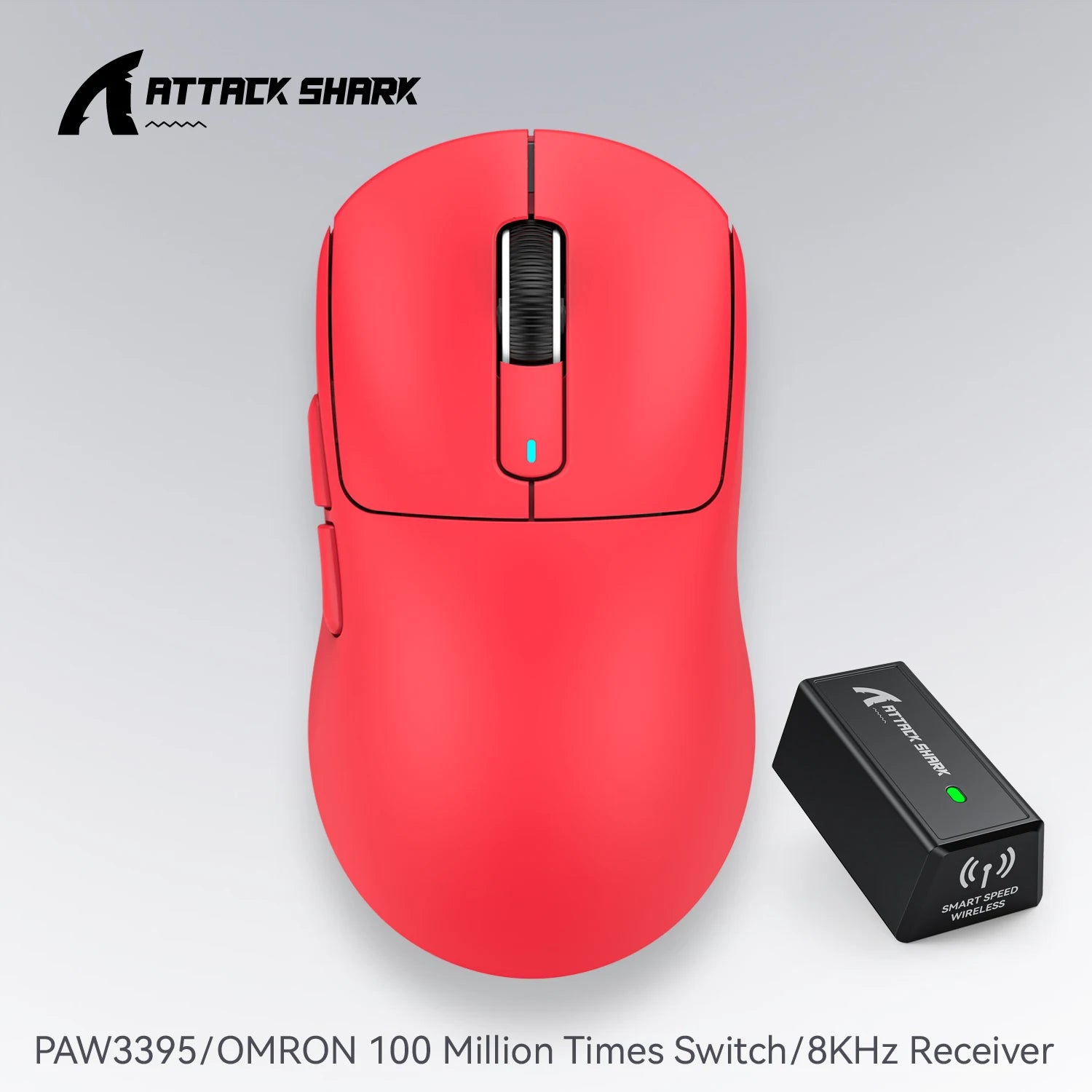 Attack Shark  X3 PAW3395 26KDPI Wireless Mouse Lightweight  Tri-Mode Connection Macro Gaming Mouse  for Win/Xbox/PS/Mac