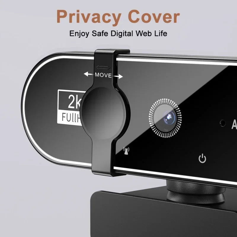 4K HD Webcam Video Camera 2K Autofocus Streaming Web Cam With Microphone Full HD 1080P Webcams for PC/Computer/Laptop