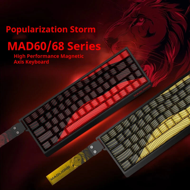FGG Madcatz Mad60 Mad68 HE Mechanical Keyboard Magnetic Switch Wired Keyboard Rgb Rapid Trigger Madlions Mad60he Keyboard Custom
