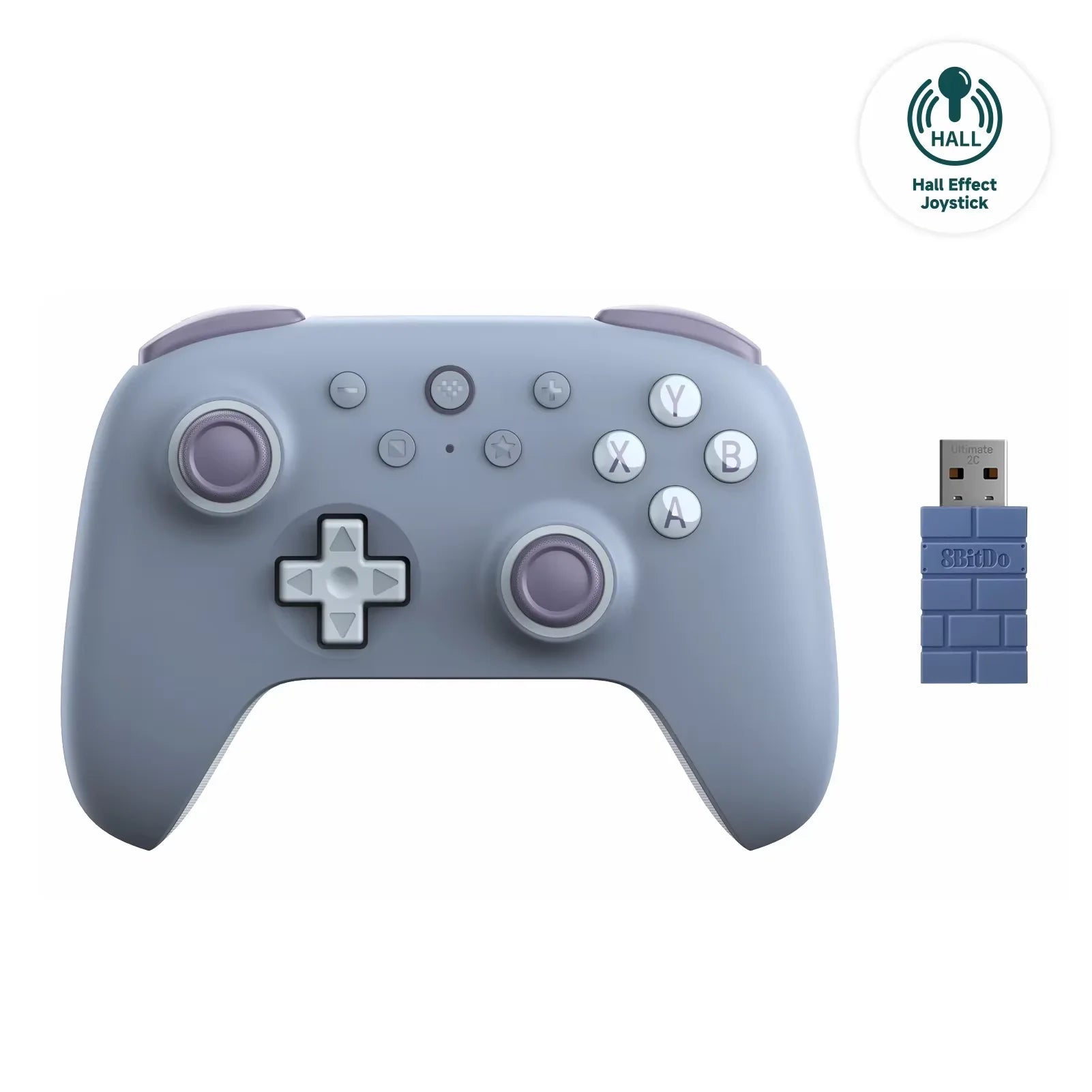 8BitDo New Ultimate 2C Wireless 2.4G Gaming Controller with Hall Effect Joystick for PC Steam Deck Raspberry Pi Android
