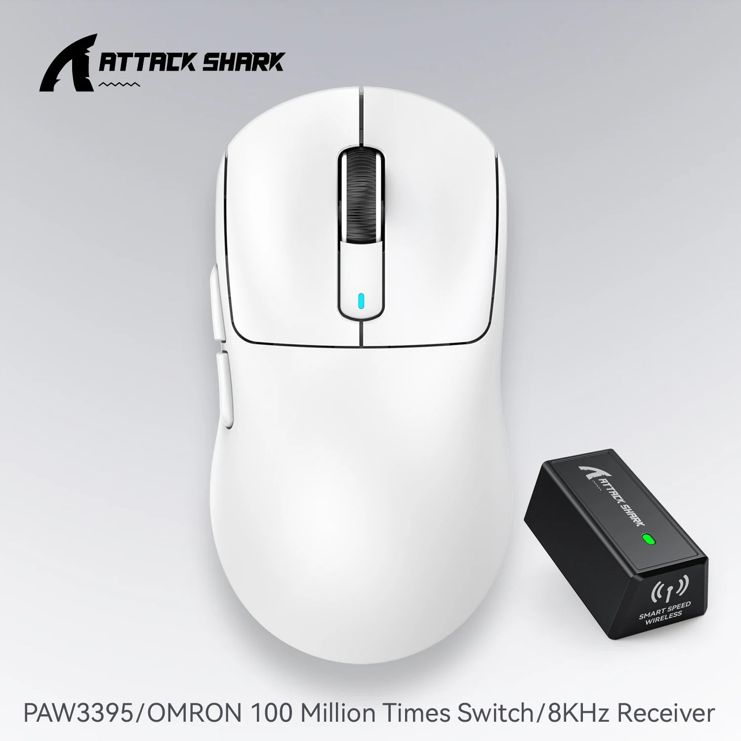Attack Shark  X3 PAW3395 26KDPI Wireless Mouse Lightweight  Tri-Mode Connection Macro Gaming Mouse  for Win/Xbox/PS/Mac